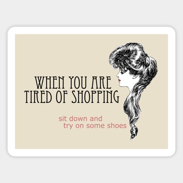 Shoe Shopping - Retail Therapy Magnet by The Blue Box